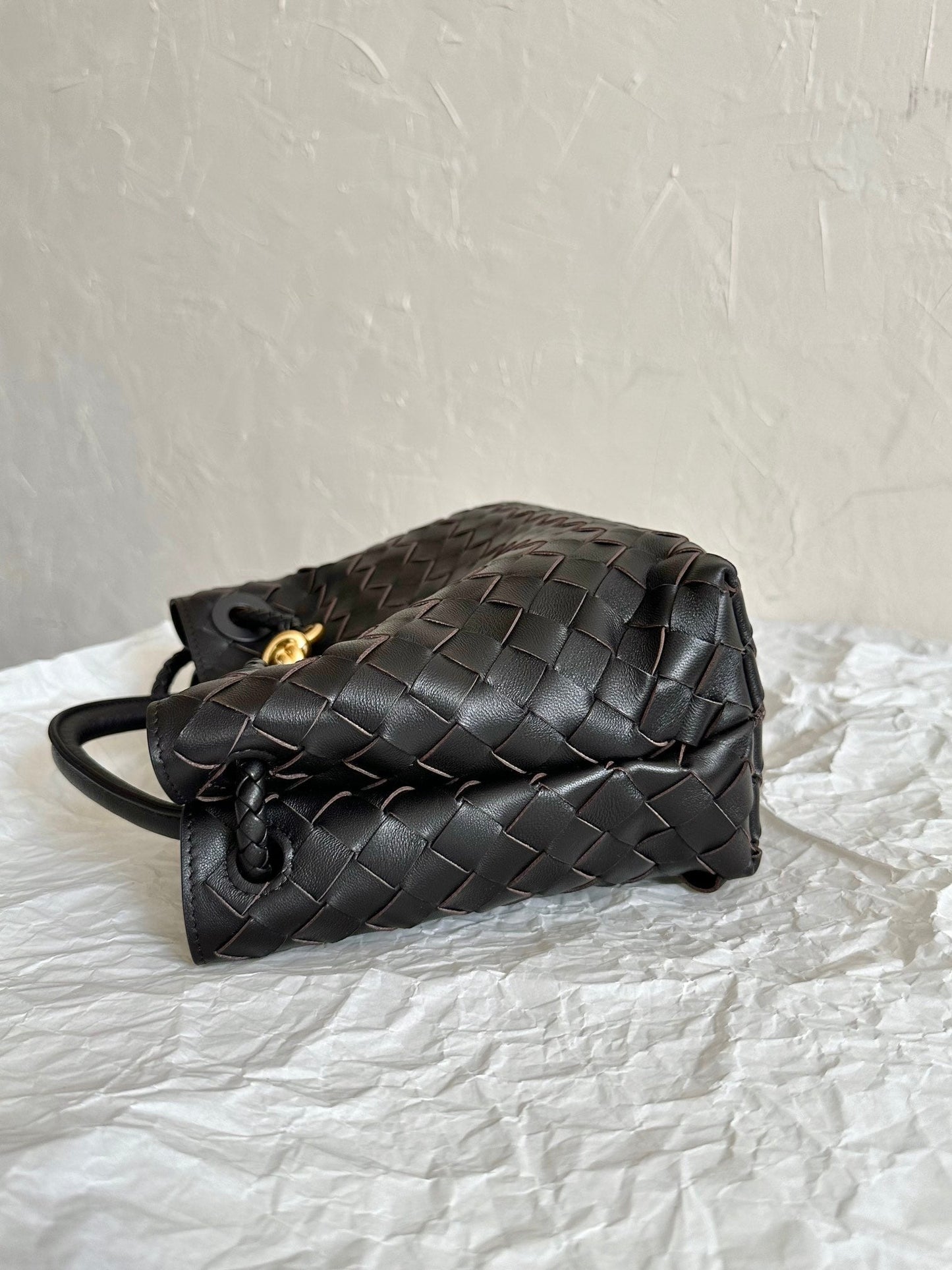 Luxury Bottega Veneta BV SMALL ANDIAMO 25CM BLACK LAMBSKIN
