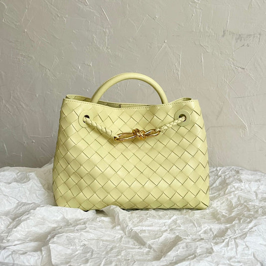 Luxury Bottega Veneta BV SMALL ANDIAMO 25CM LIGHT YELLOW LAMBSKIN
