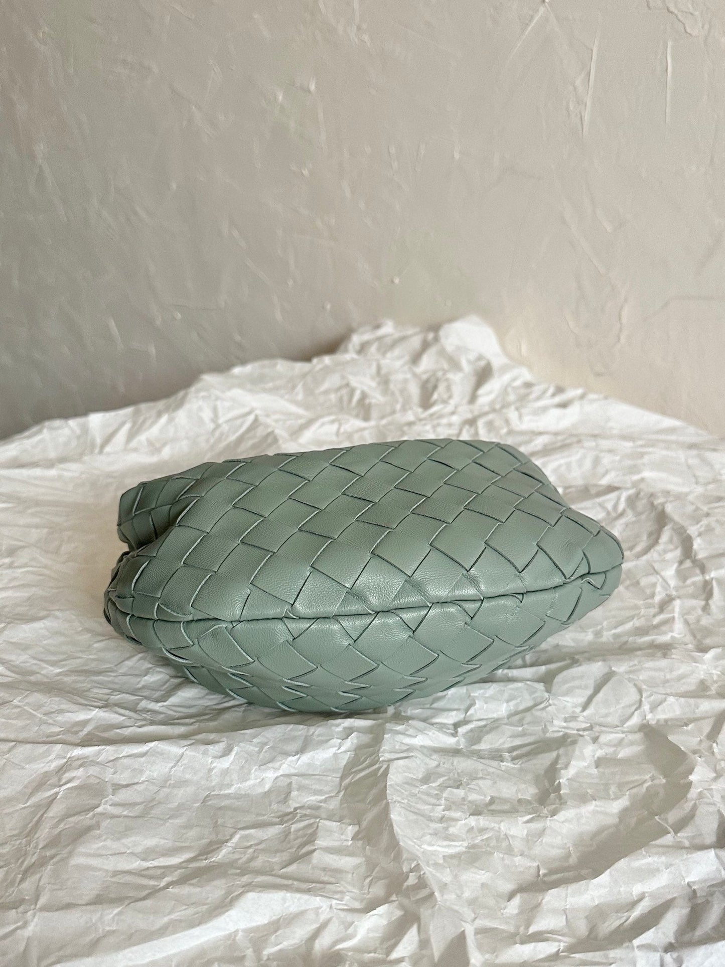 Luxury Bottega Veneta BV MINI JODIE 28CM GREY LAMBSKIN LEATHER
