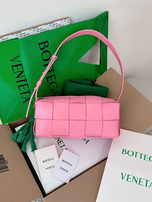 Luxury Bottega Veneta BV SMALL BRICK 24CM PINK LAMBSKIN