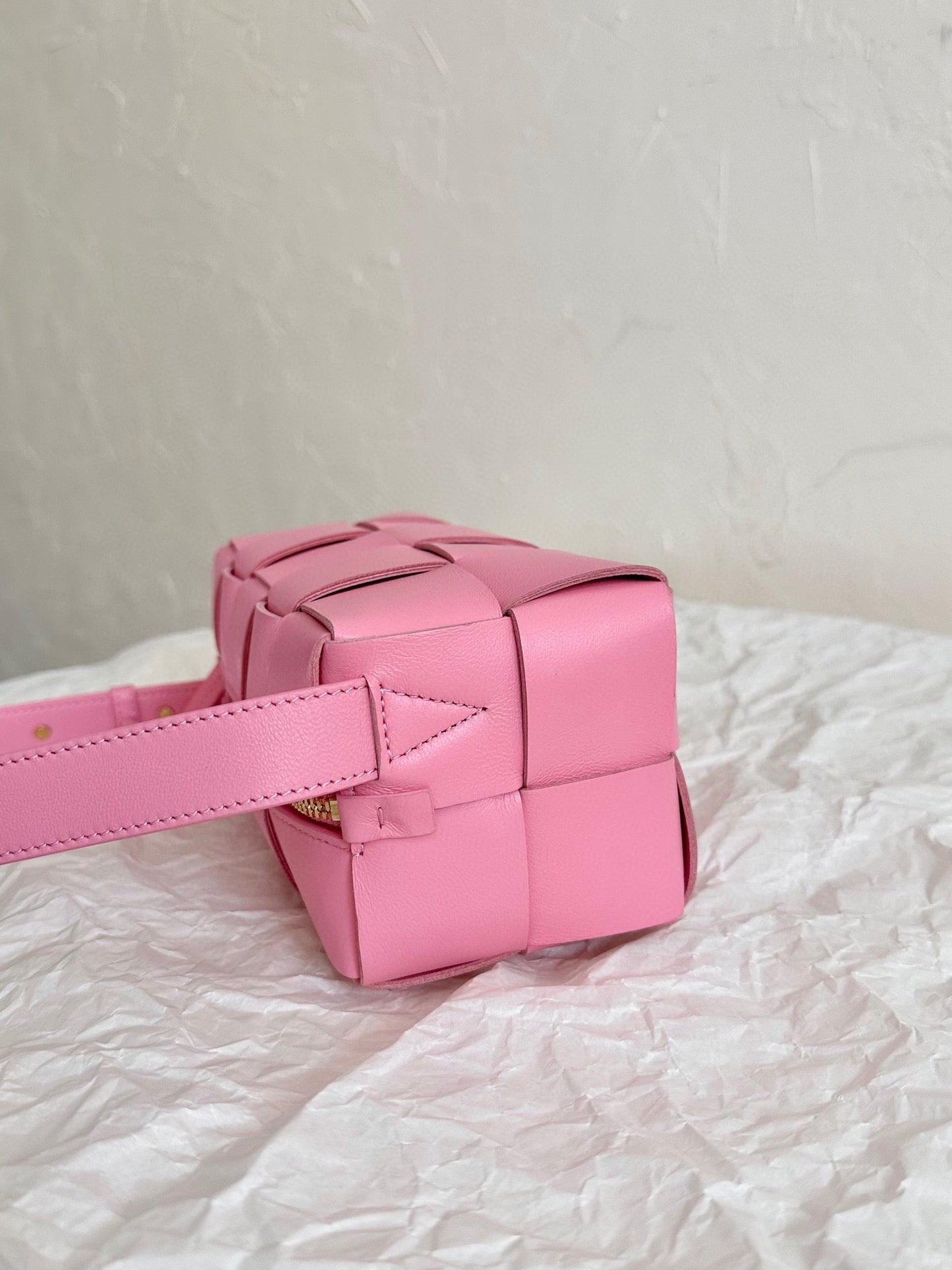 Luxury Bottega Veneta BV SMALL BRICK 24CM PINK LAMBSKIN