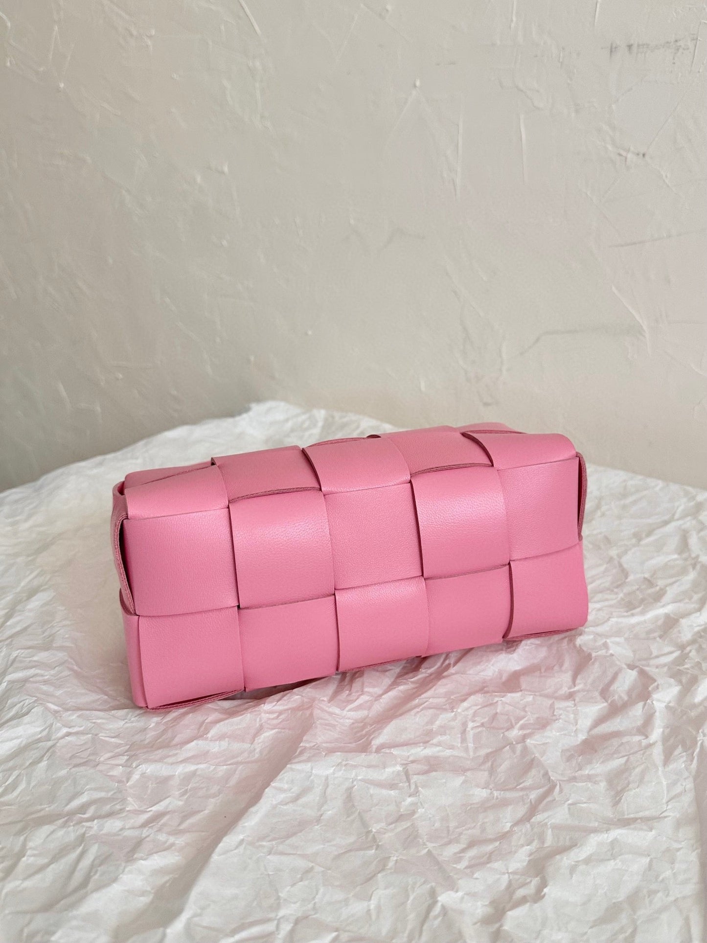 Luxury Bottega Veneta BV SMALL BRICK 24CM PINK LAMBSKIN