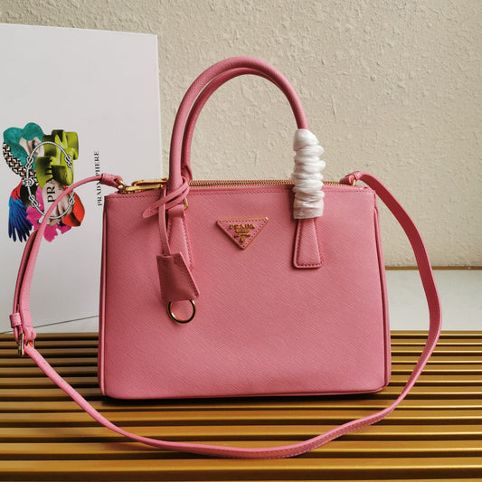 Luxury PradaMEDIUM GALLERIA 28 PINK SAFFIANO LEATHER
