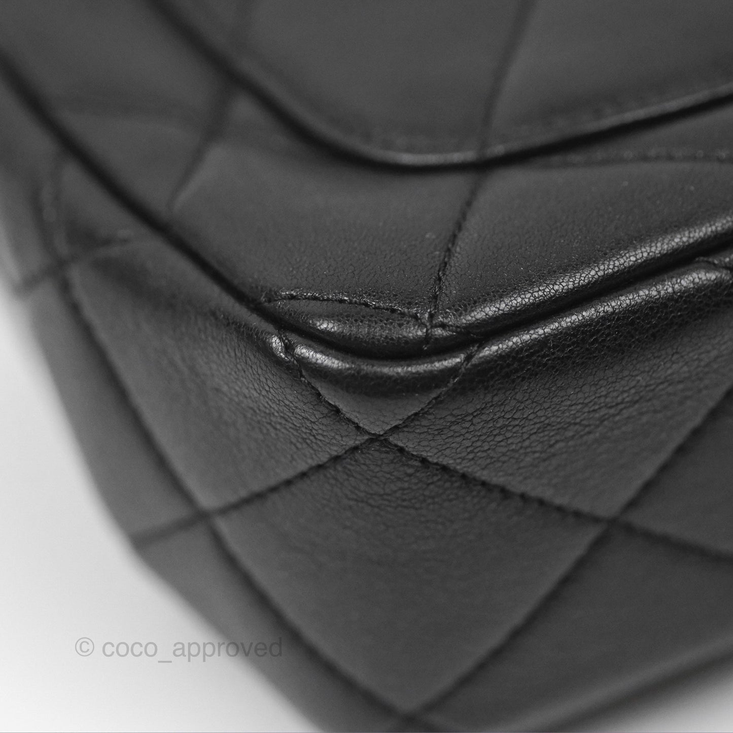 Chanel Mini Top Handle Flap Black Lambskin Aged Gold Hardware 23C