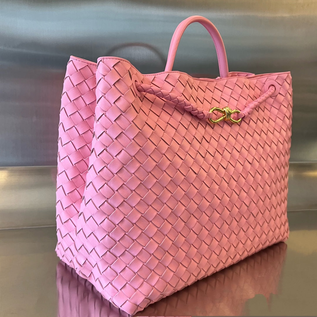 Luxury Bottega Veneta BV LARGE ANDIAMO 45CM PINK LAMBSKIN