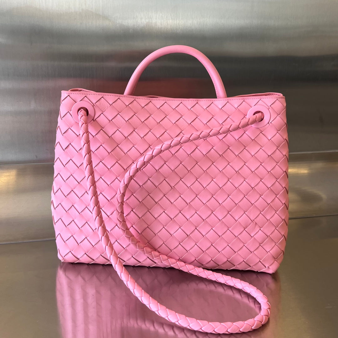 Luxury Bottega Veneta BV MEDIUM ANDIAMO 32CM PINK LAMBSKIN