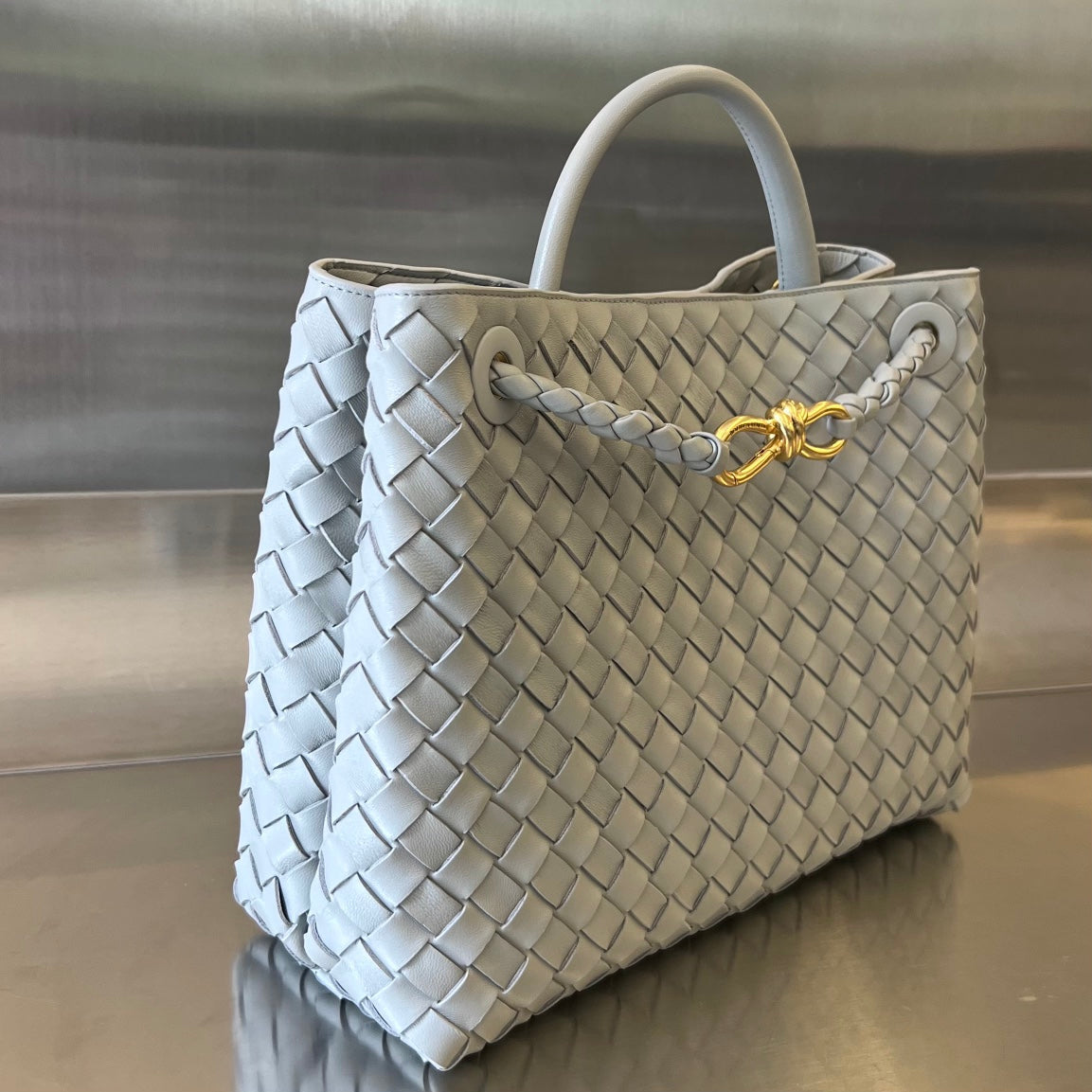 Luxury Bottega Veneta BV MEDIUM ANDIAMO 32CM GREY LAMBSKIN