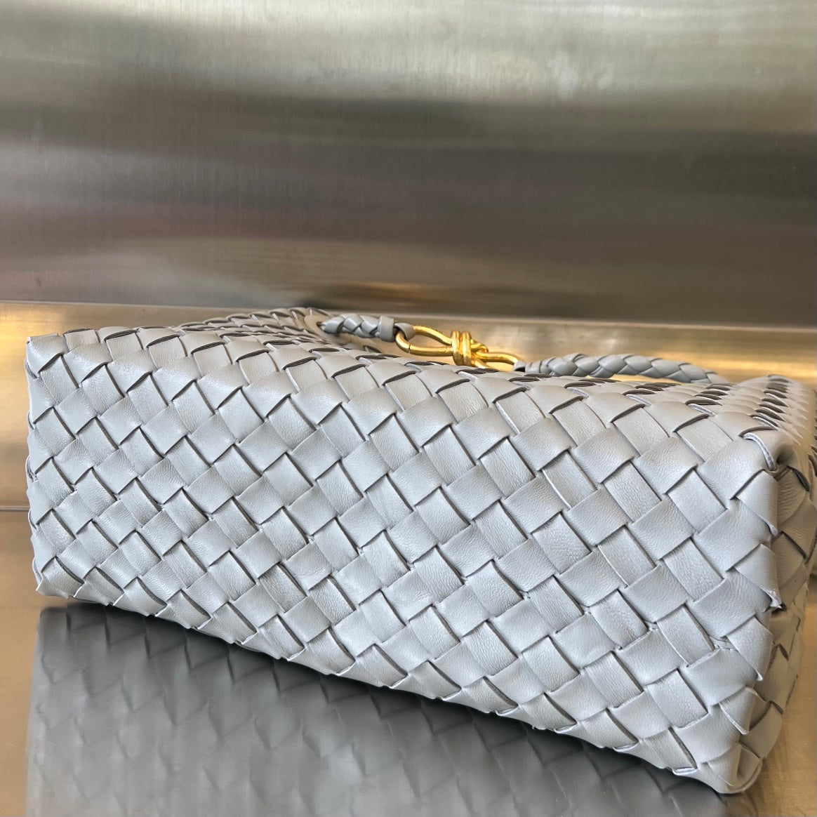 Luxury Bottega Veneta BV MEDIUM ANDIAMO 32CM GREY LAMBSKIN