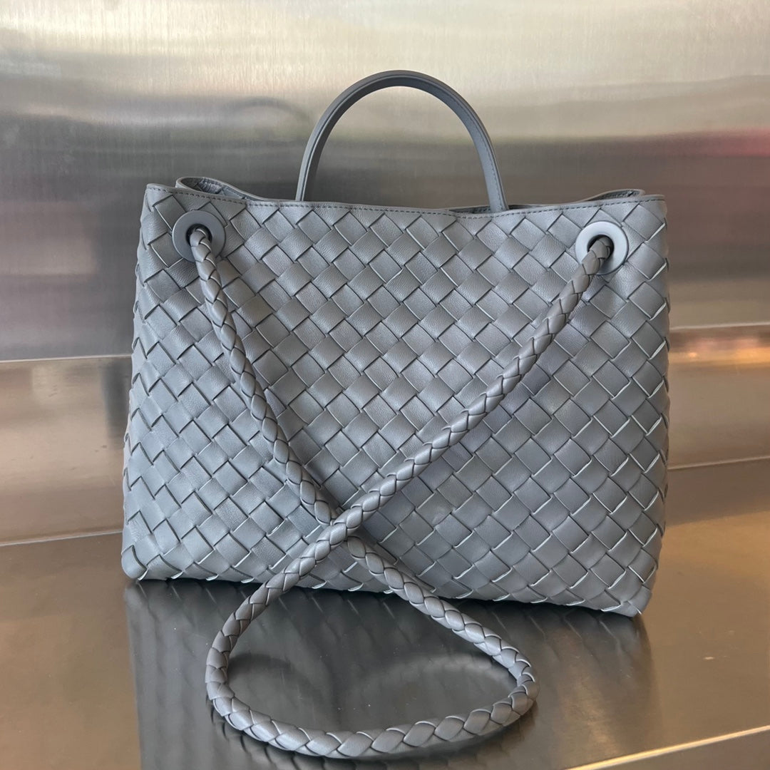 Luxury Bottega Veneta BV MEDIUM ANDIAMO 32CM DARK GREY LAMBSKIN