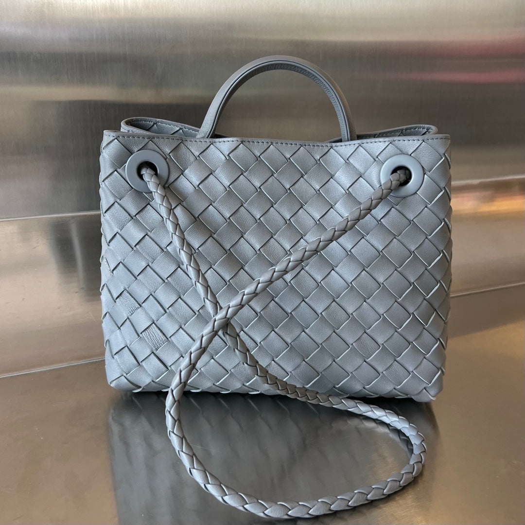 Luxury Bottega Veneta BV SMALL ANDIAMO 25CM DARK GREY LAMBSKIN