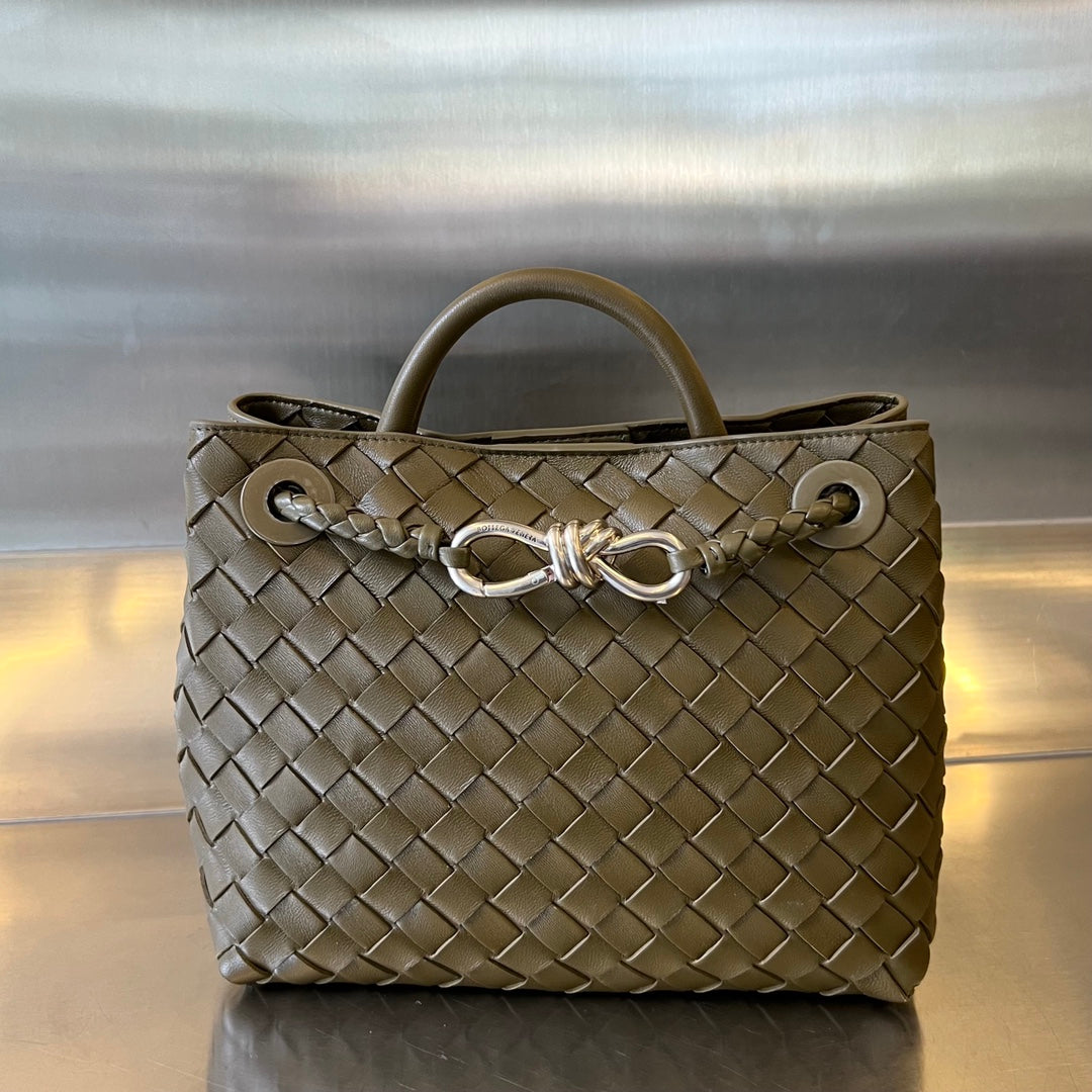 Luxury Bottega Veneta BV SMALL ANDIAMO 25CM DARK OLIVE LAMBSKIN