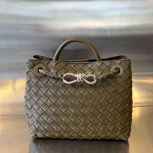 Luxury Bottega Veneta BV SMALL ANDIAMO 25CM DARK OLIVE LAMBSKIN