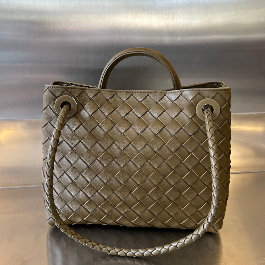 Luxury Bottega Veneta BV SMALL ANDIAMO 25CM DARK OLIVE LAMBSKIN