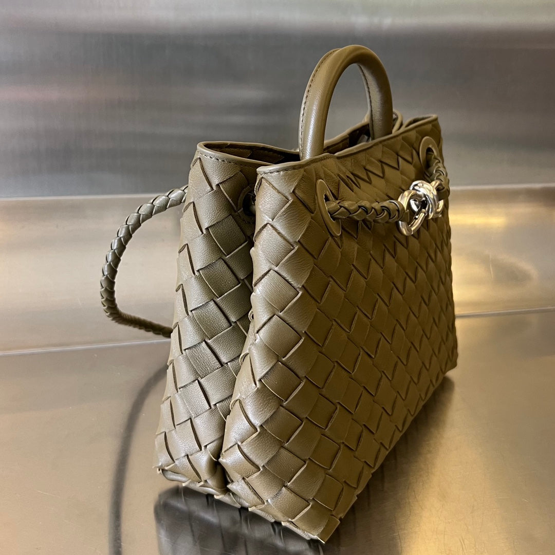 Luxury Bottega Veneta BV SMALL ANDIAMO 25CM DARK OLIVE LAMBSKIN