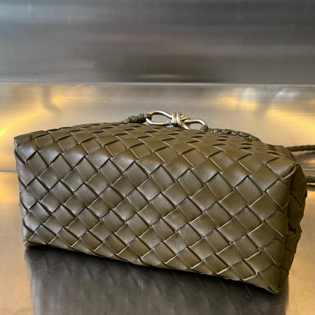 Luxury Bottega Veneta BV SMALL ANDIAMO 25CM DARK OLIVE LAMBSKIN