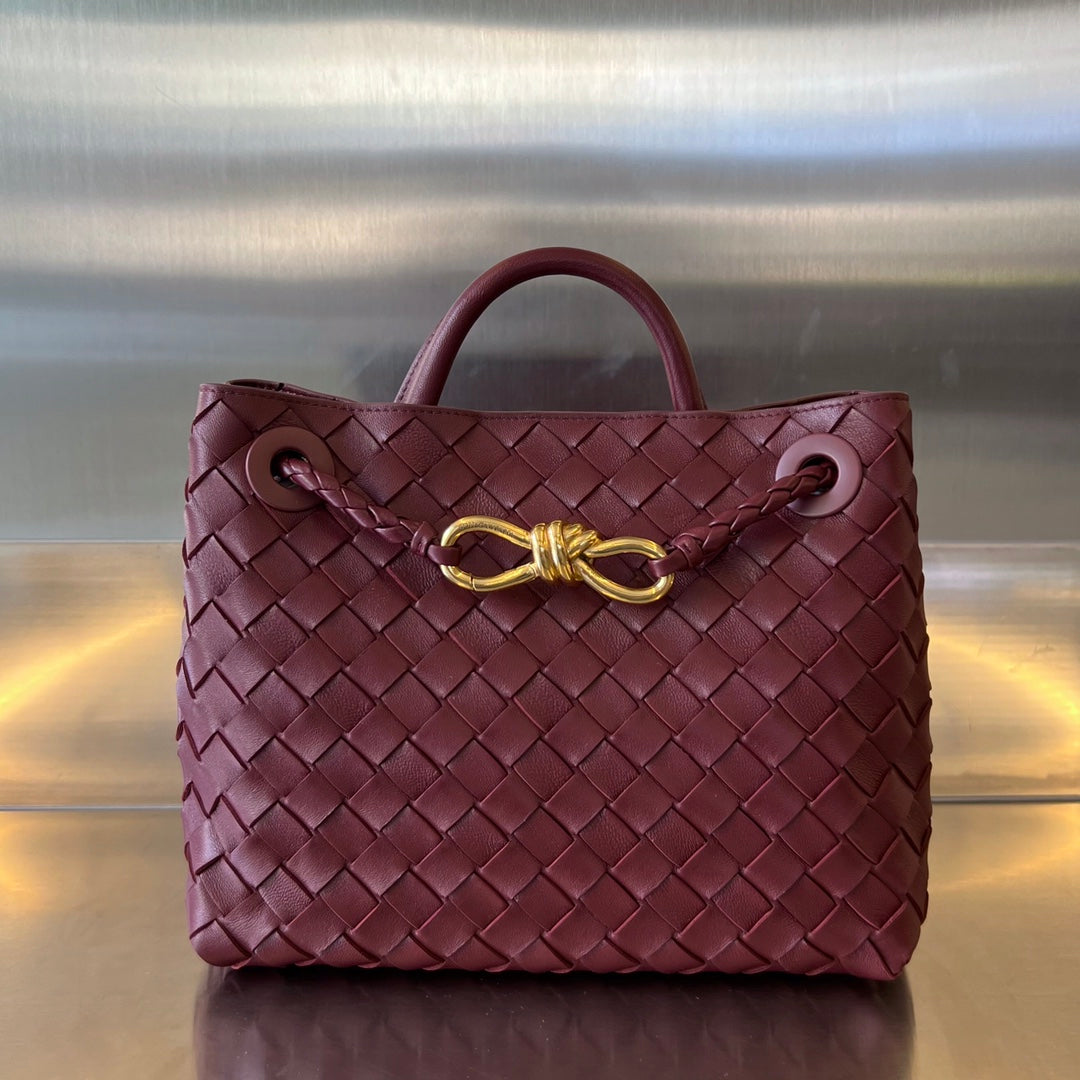 Luxury Bottega Veneta BV SMALL ANDIAMO 25CM DARK RED LAMBSKIN
