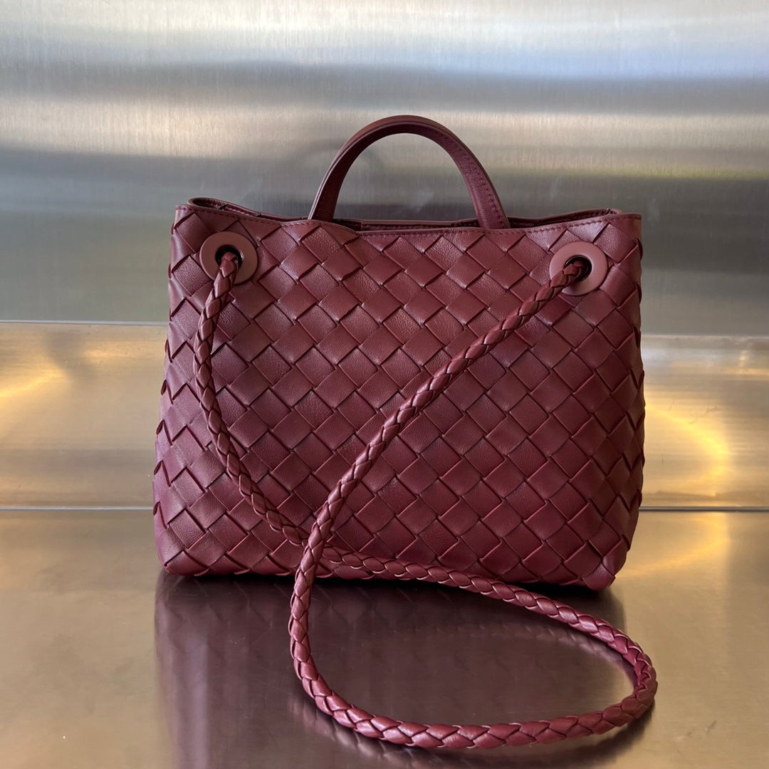 Luxury Bottega Veneta BV SMALL ANDIAMO 25CM DARK RED LAMBSKIN