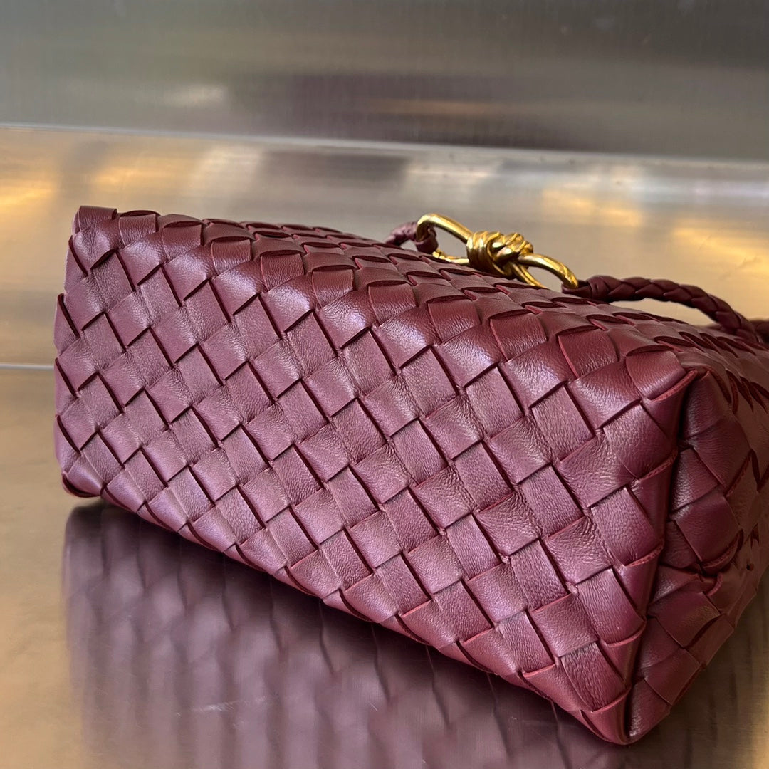 Luxury Bottega Veneta BV SMALL ANDIAMO 25CM DARK RED LAMBSKIN