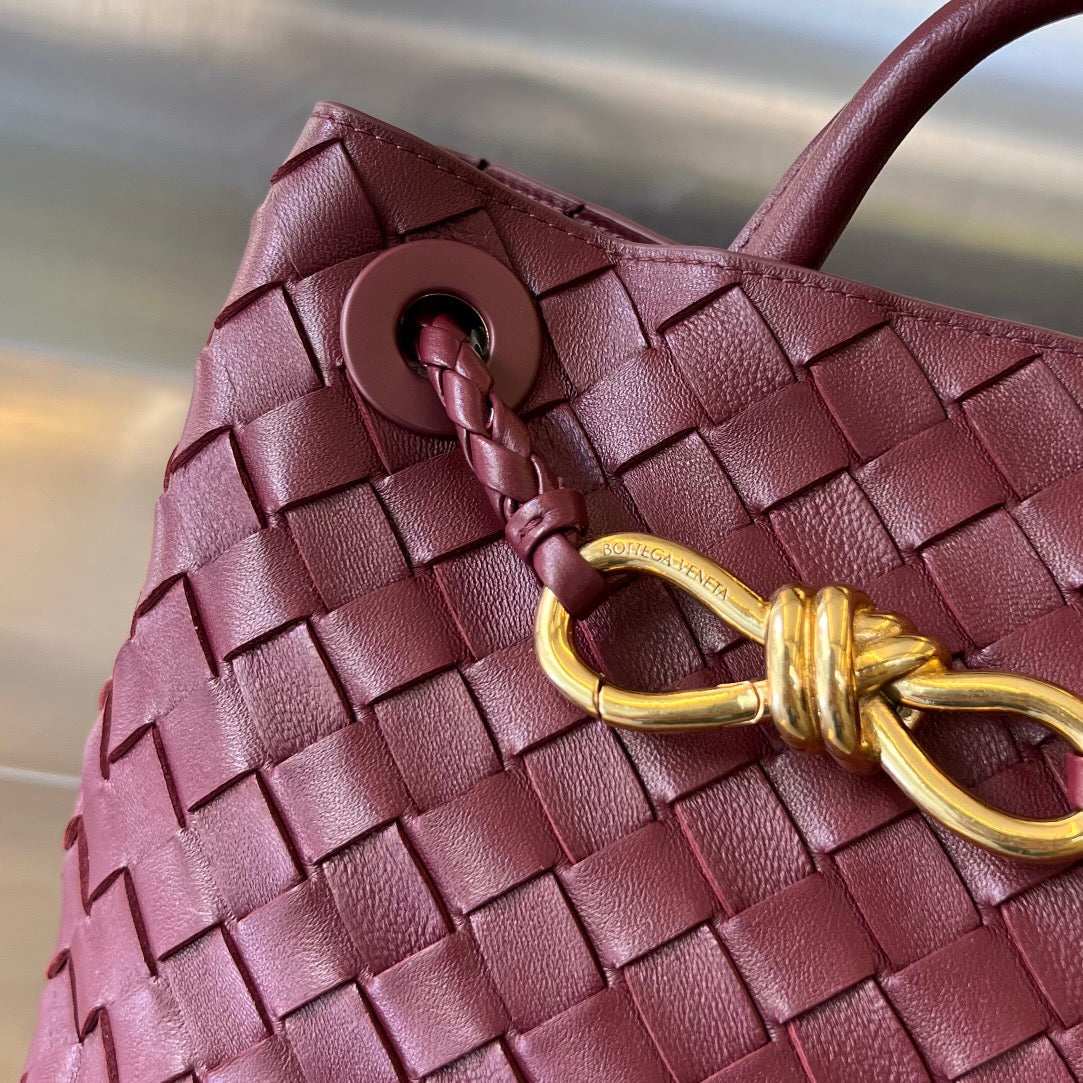 Luxury Bottega Veneta BV SMALL ANDIAMO 25CM DARK RED LAMBSKIN