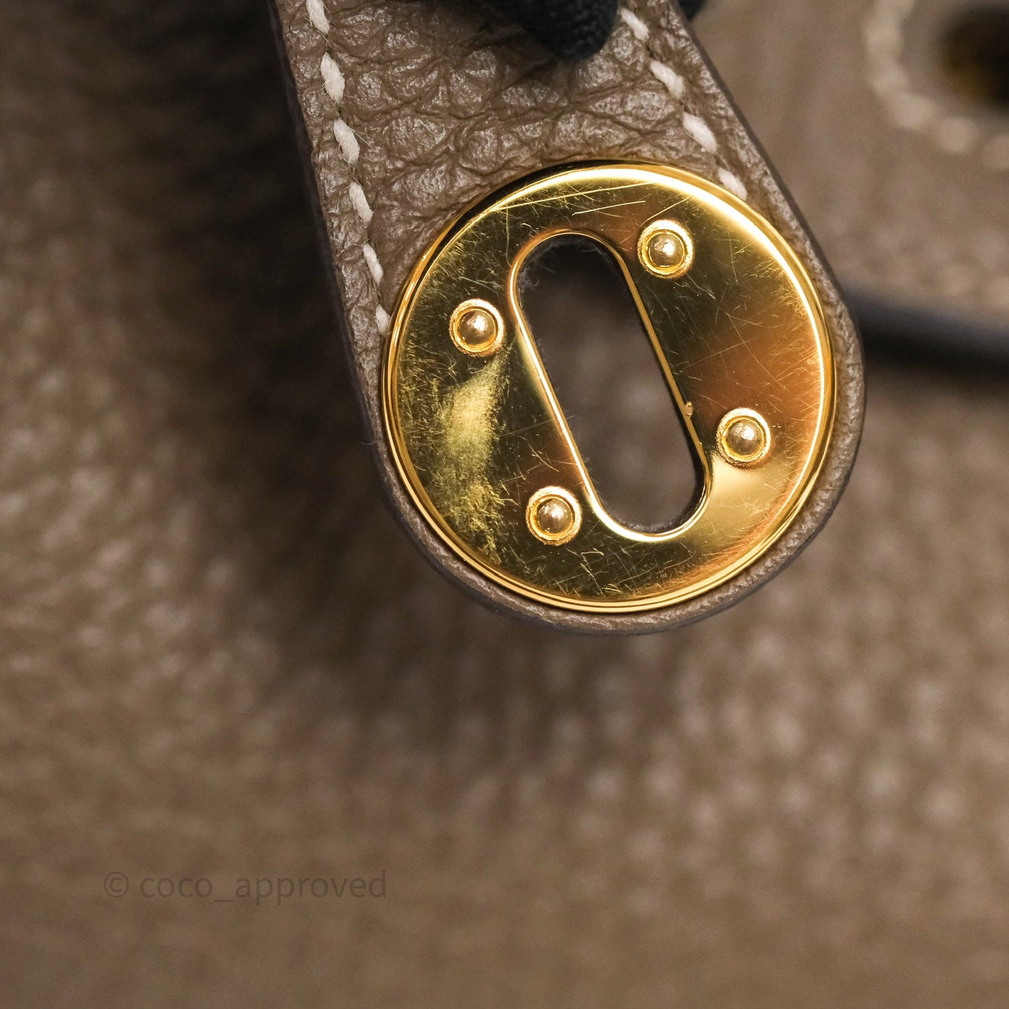 Hermès Mini Lindy 20 Etoupe 18 Clemence Gold Hardware