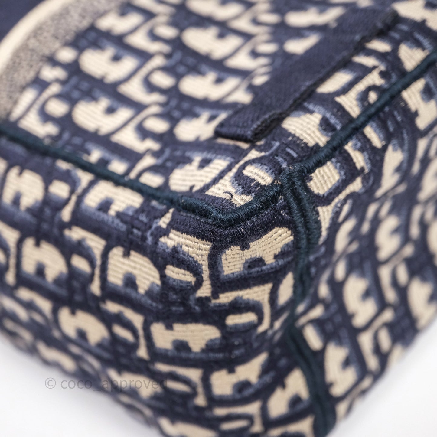 Christian Dior Medium DiorCamp Messenger Bag Oblique Embroidery Blue