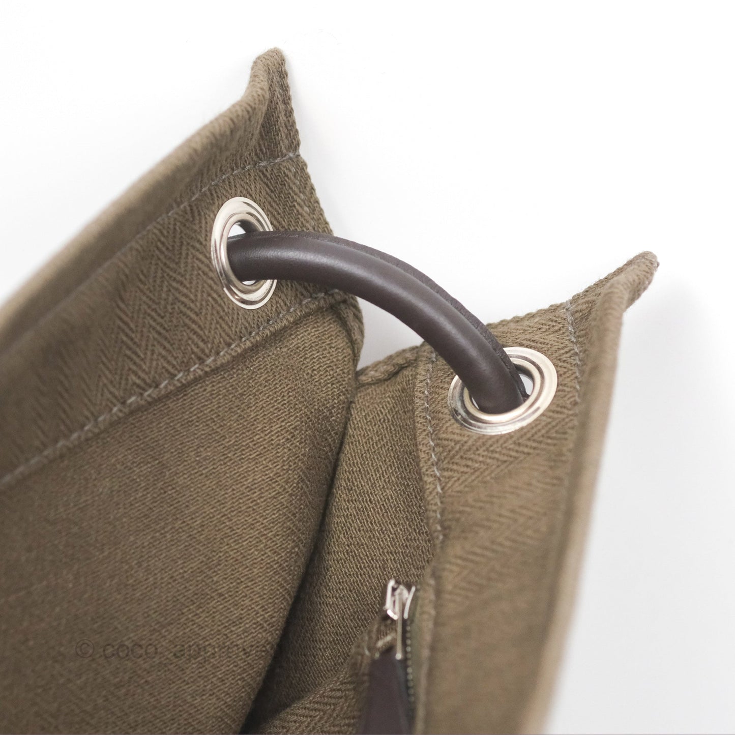 Hermès 2-way Maline Bag Khaki Canvas