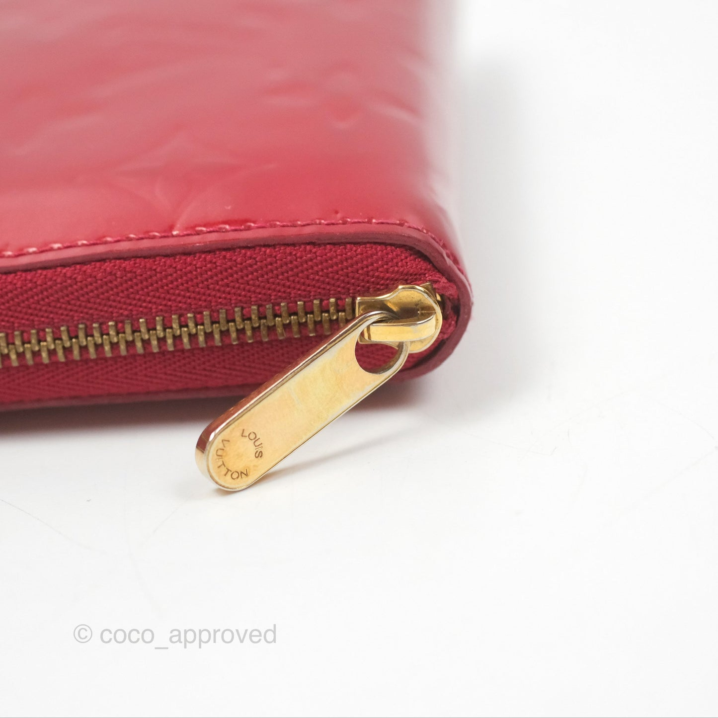 Louis Vuitton Vernis Zippy Coin Purse Rouge Grenadine Patent