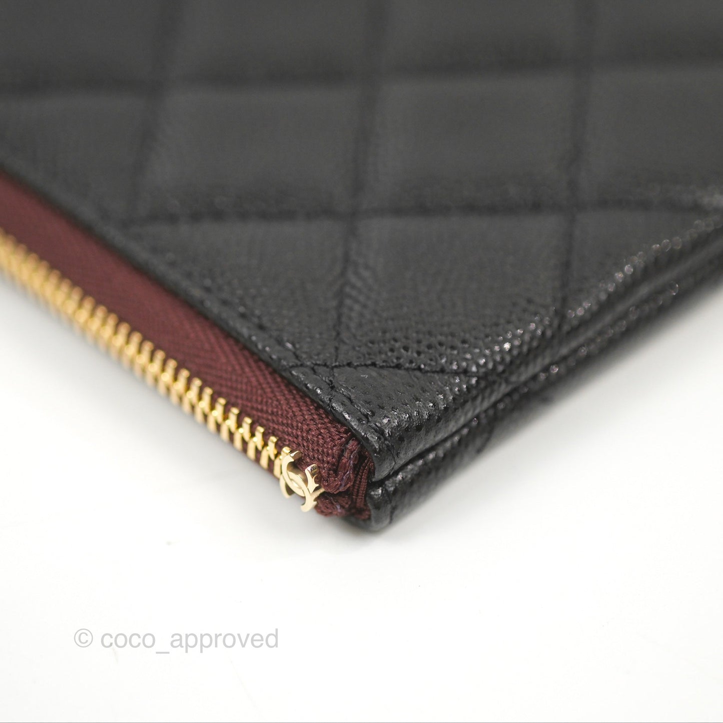Chanel Quilted Mini O Case Black Caviar Gold Hardware