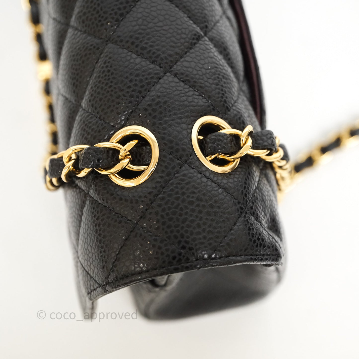 Chanel Classic M/L Medium Double Flap Black Caviar Gold Hardware