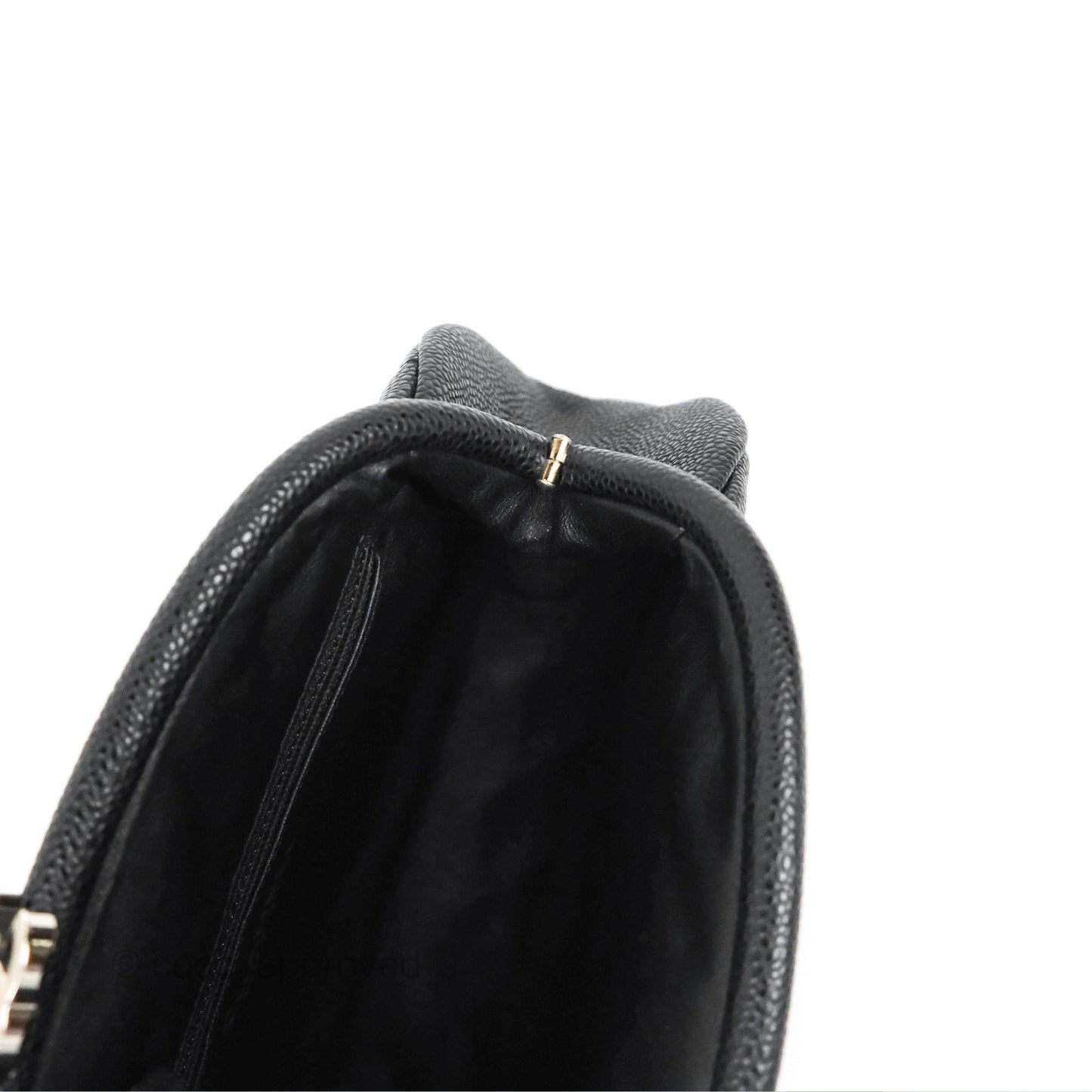 Chanel Quilted Timeless Kisslock Clutch Black Caviar Silver Hardware
