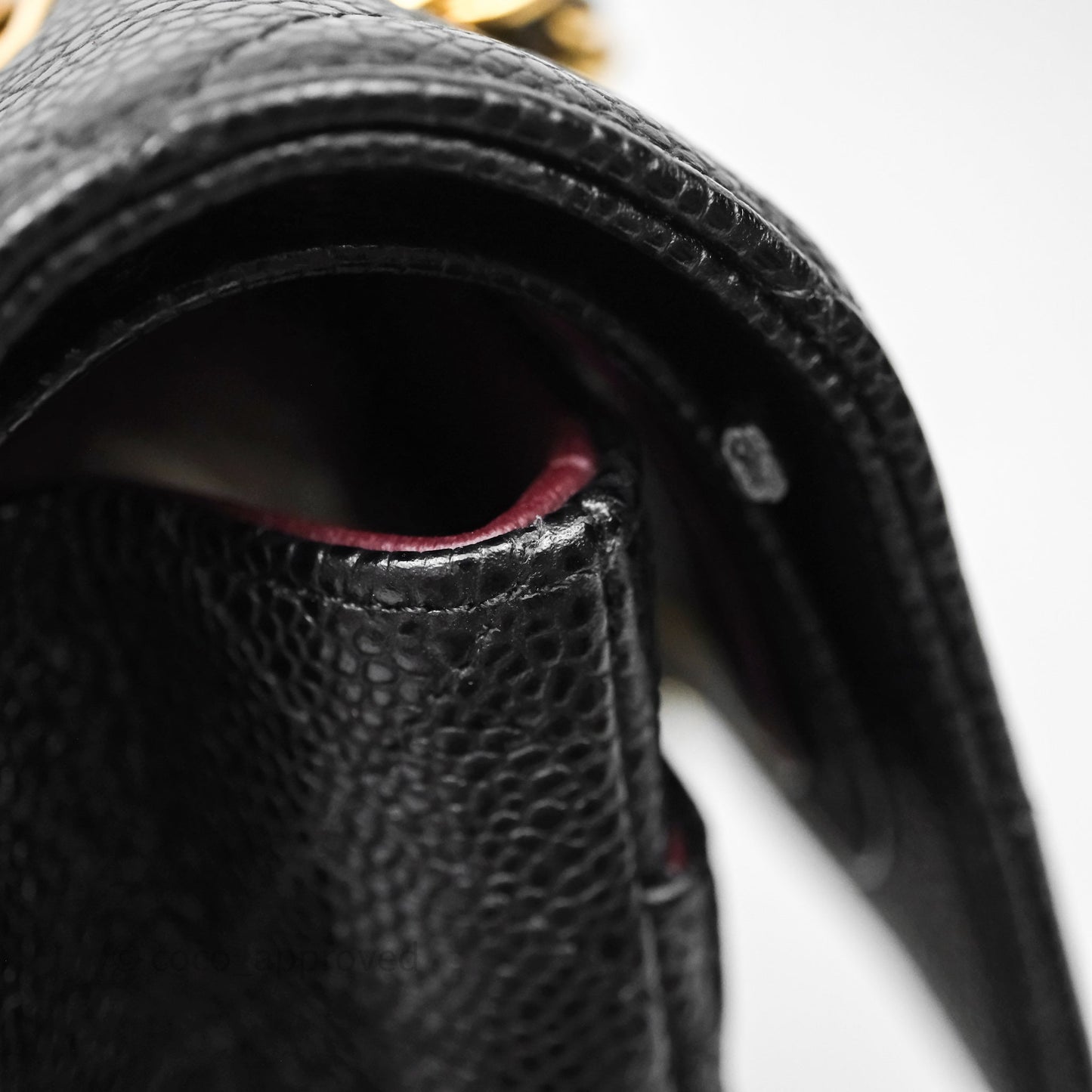 Chanel Classic M/L Medium Flap Quilted Black Caviar Gold Hardware