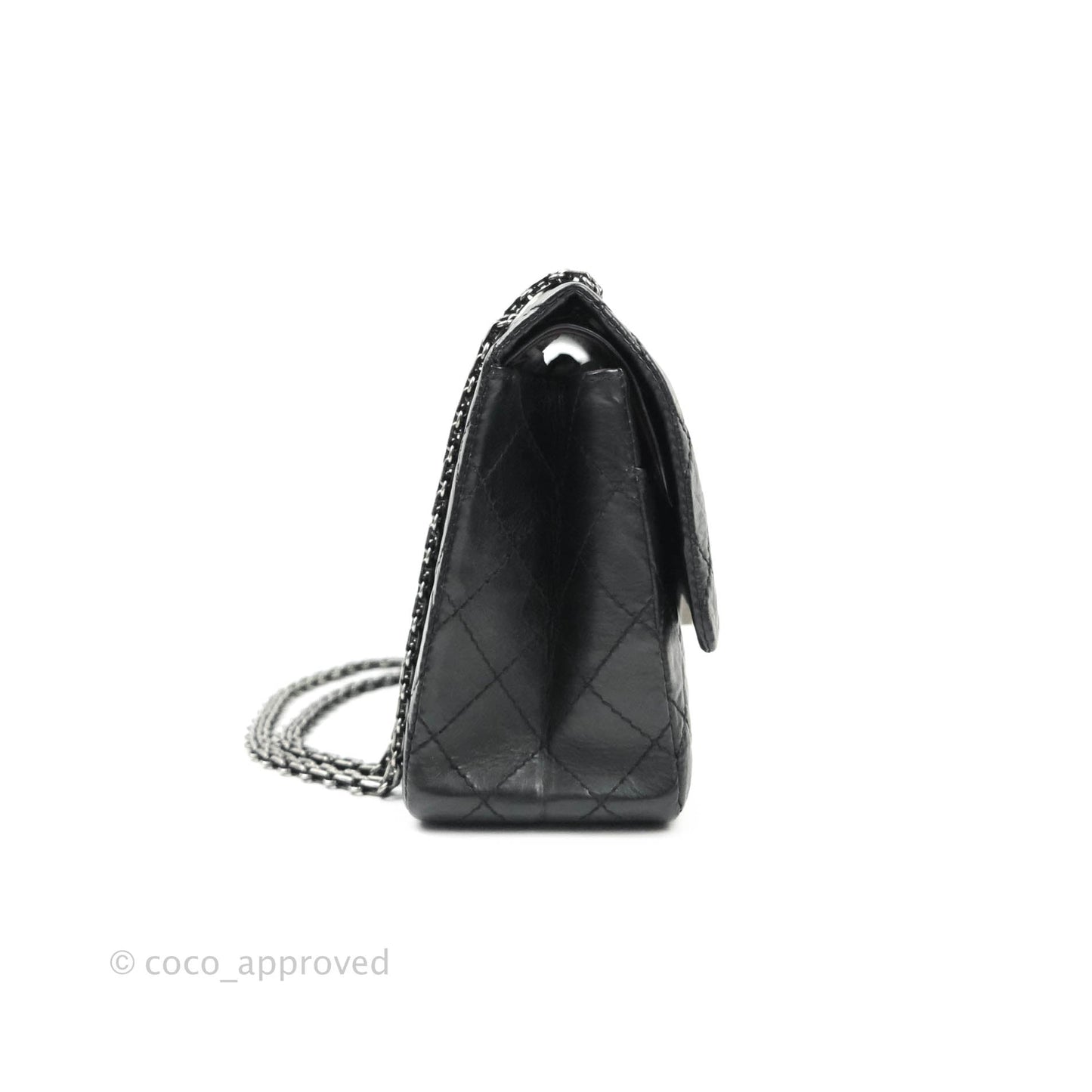 Chanel Reissue Quilted Aged Calfskin Black Ruthenium Hardware 226