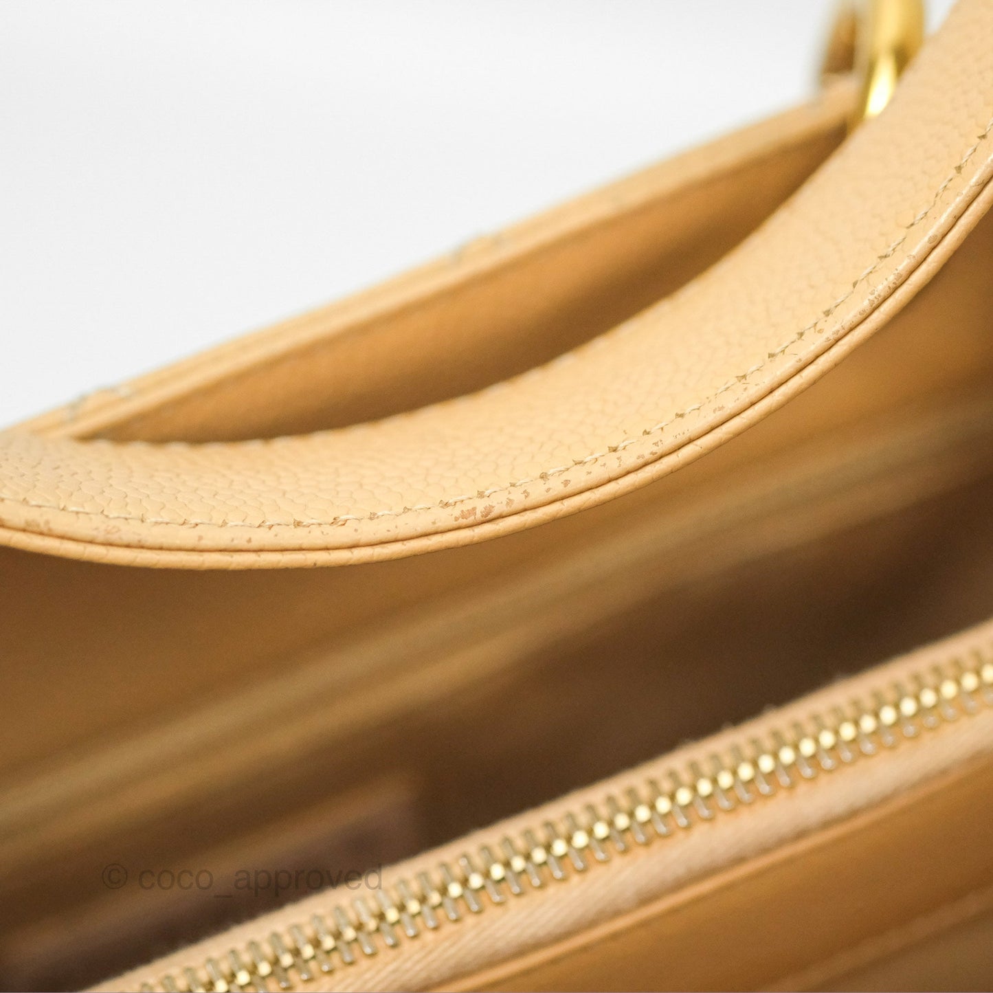 Chanel GST Beige Caviar Gold Hardware