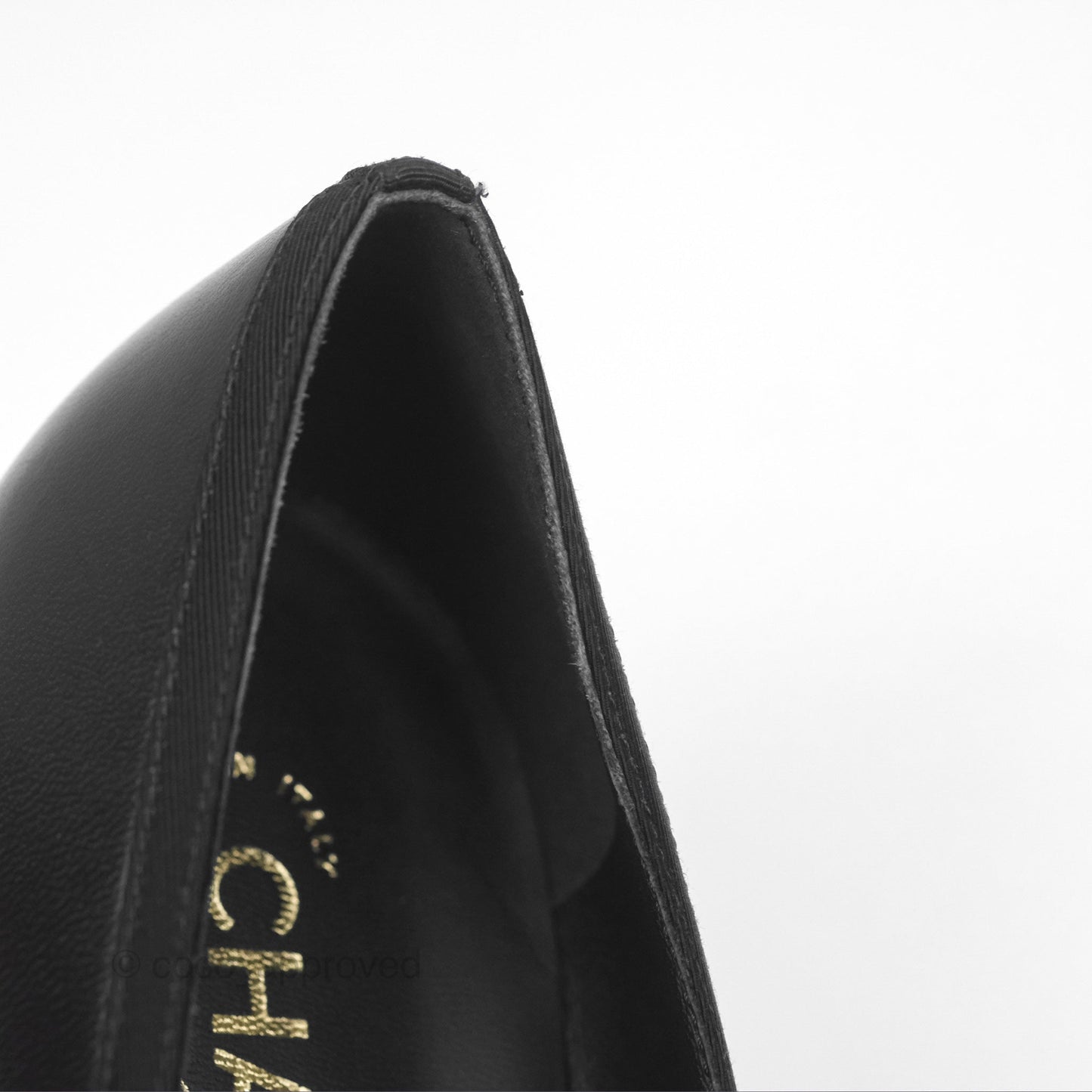 Chanel Classic Heels CC Black Lambskin Size 39.5