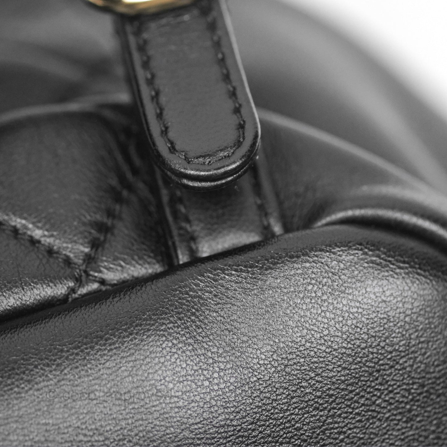 Chanel Quilted Small Duma Drawstring Backpack Black Lambskin