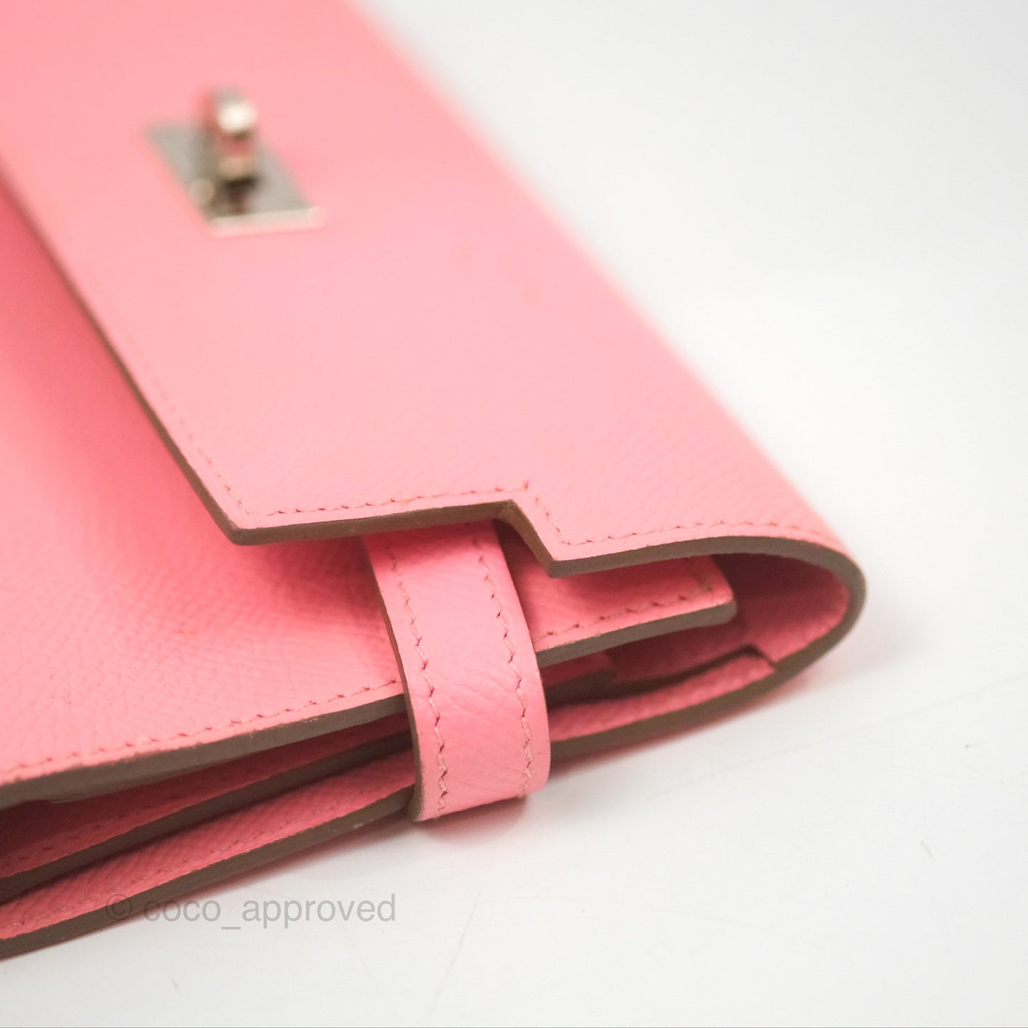 Hermès Small Kelly Wallet Rose Confetti Epsom Palladium Hardware