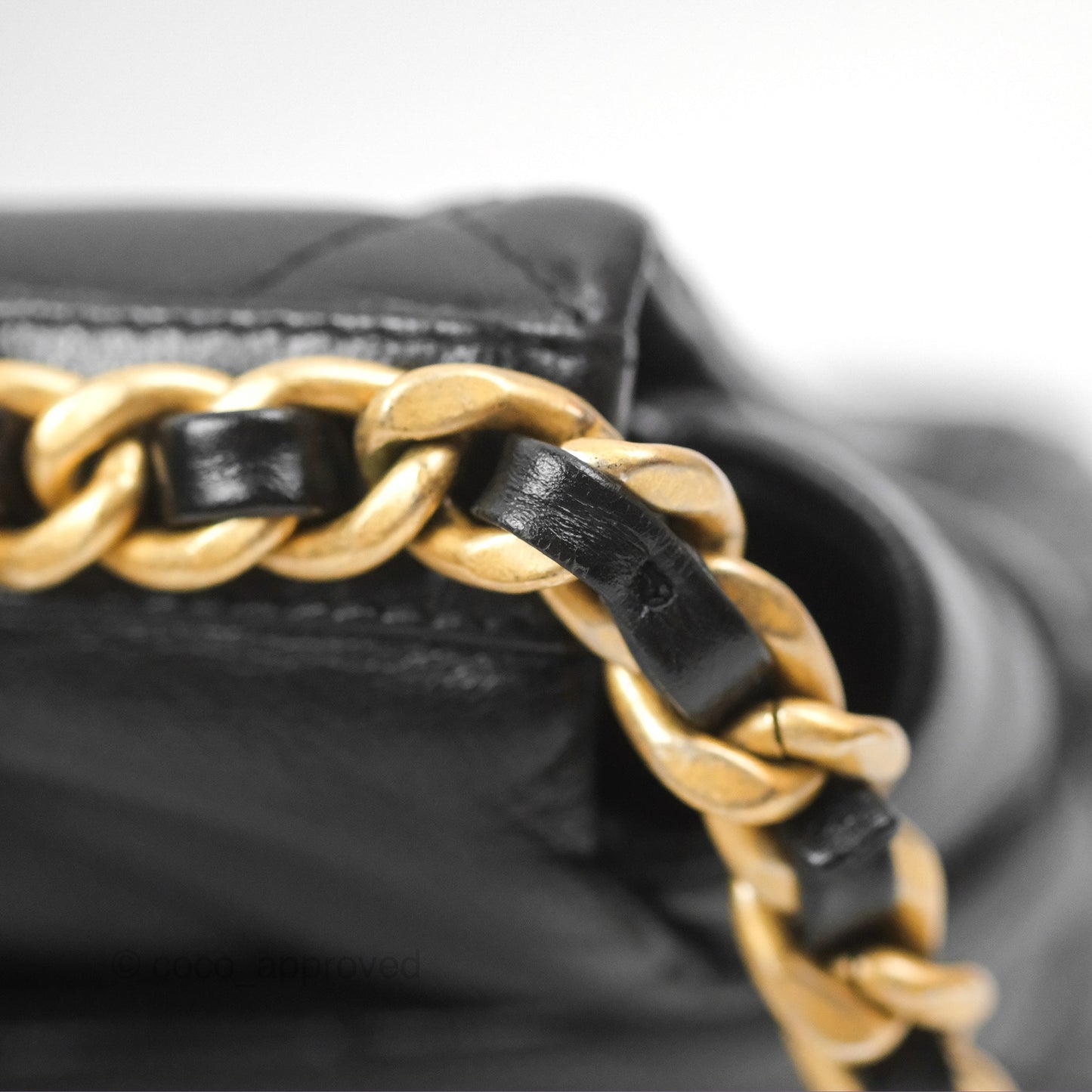 Chanel 19 Small Black Goatskin Mixed Hardware