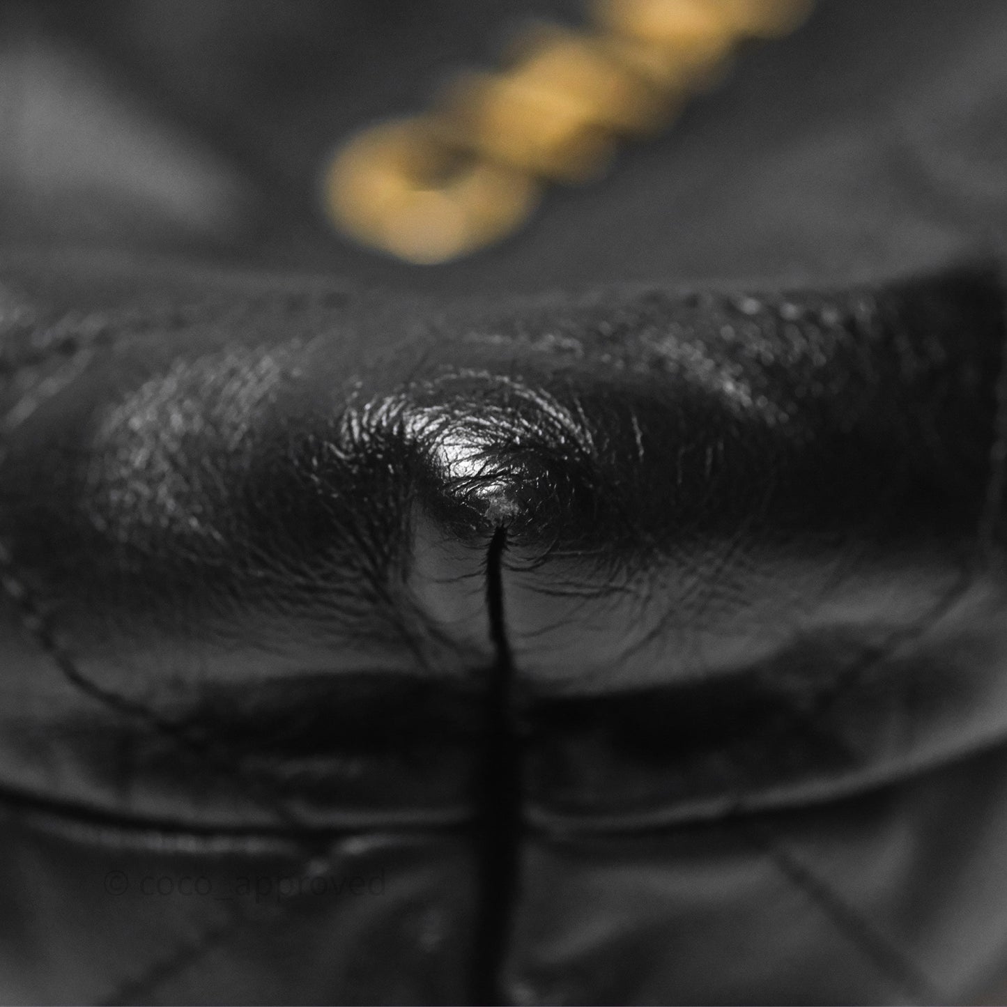 Chanel 22 Small Black Shiny Calfskin Aged Gold Hardware