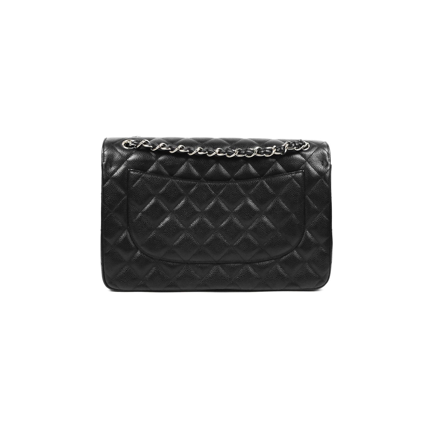 Chanel Jumbo Double Flap Black Caviar Silver Hardware⁣⁣