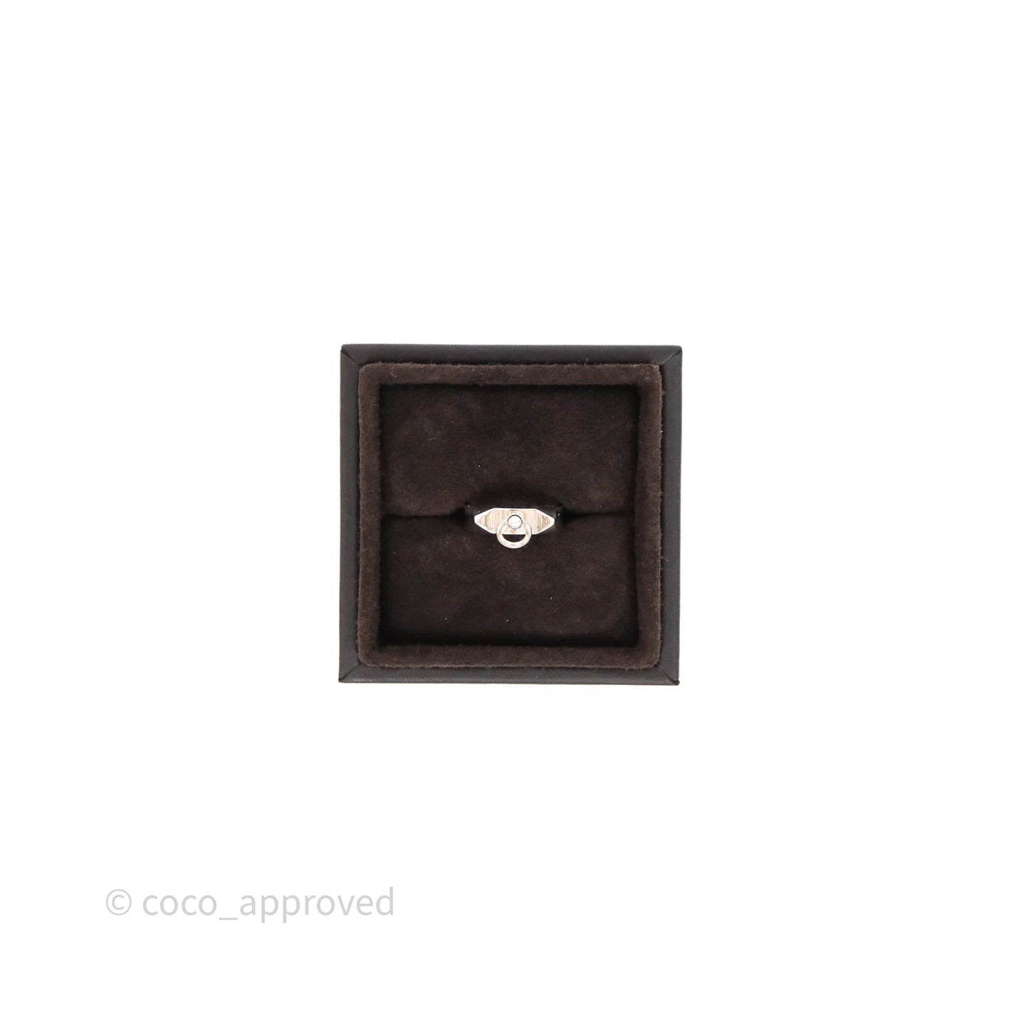 Hermes Collier de Chien Ring PM Sterling Silver Size 53