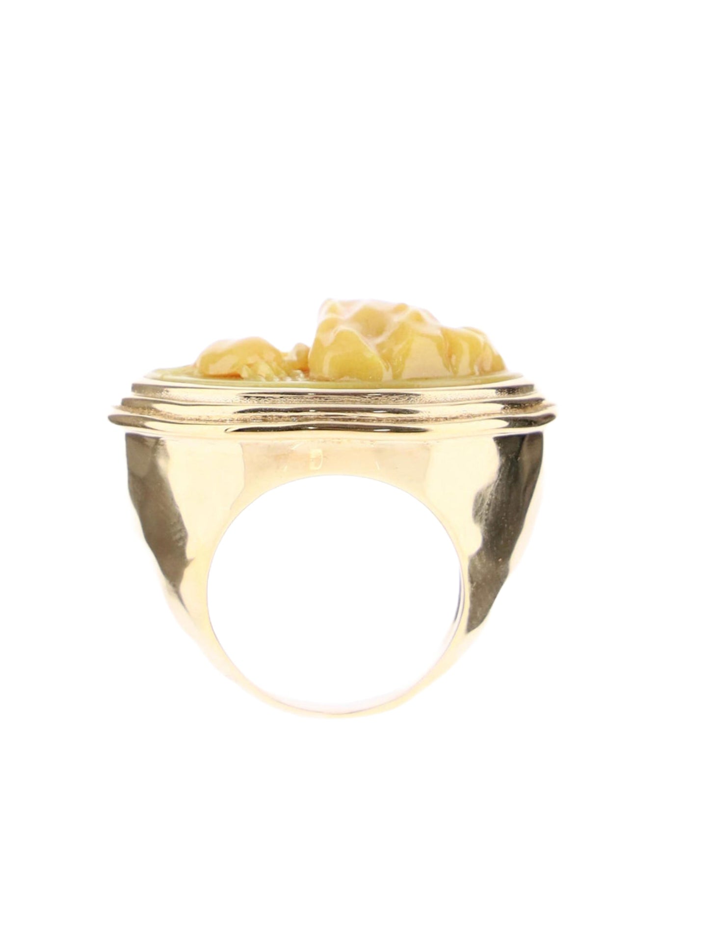 Luxury Bottega Veneta Women's Carved Bone Ring