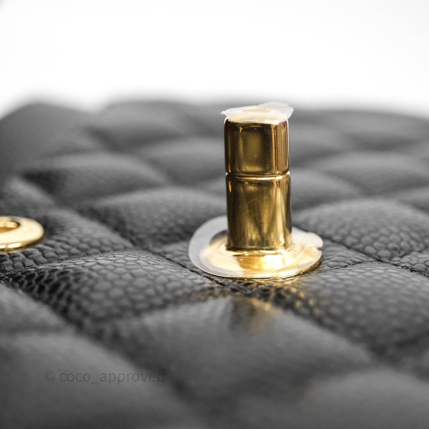 Chanel Small Classic Flap Quilted Black Caviar Gold Hardware