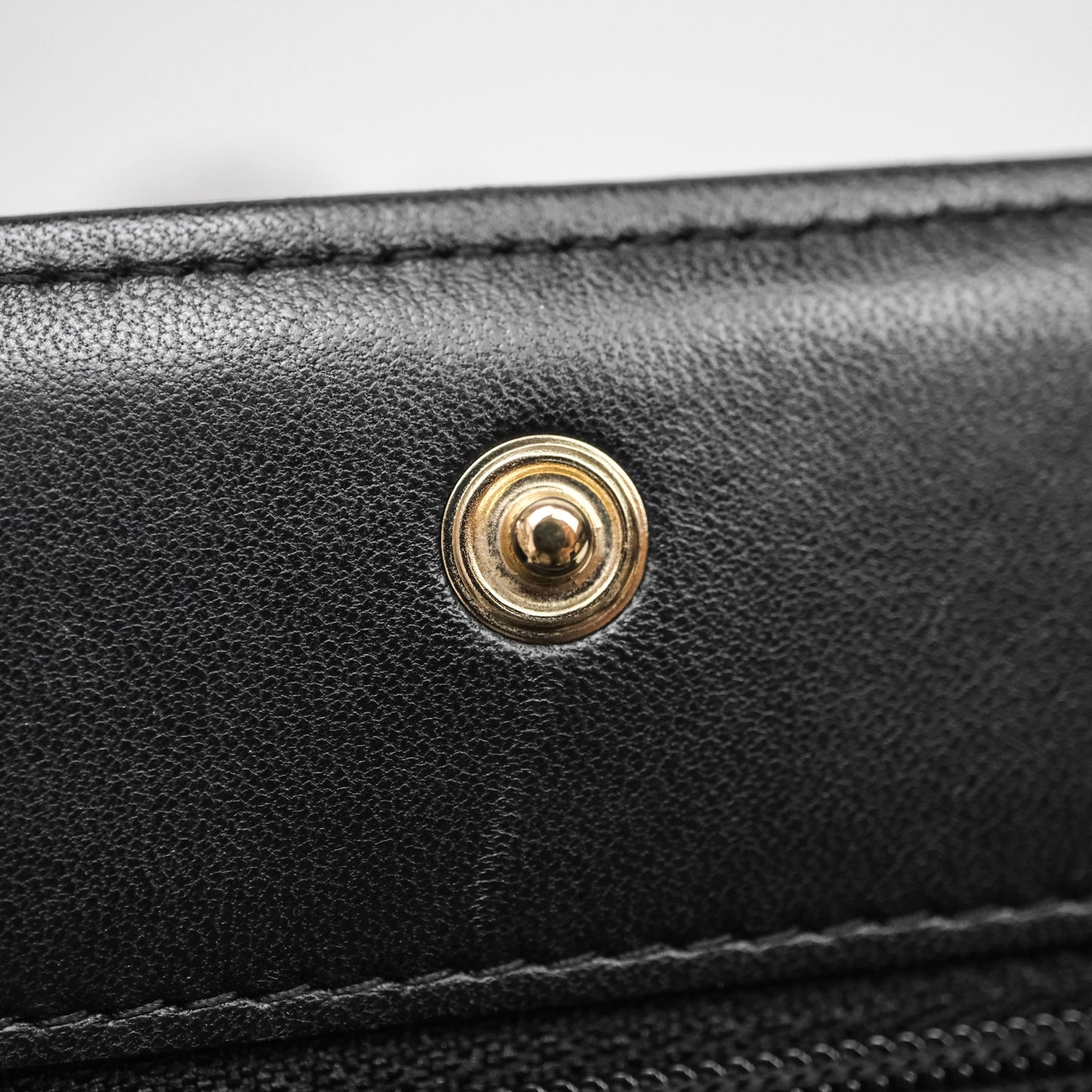 Chanel Black Quilted Lambskin Boy Wallet on Chain Gold Hardware