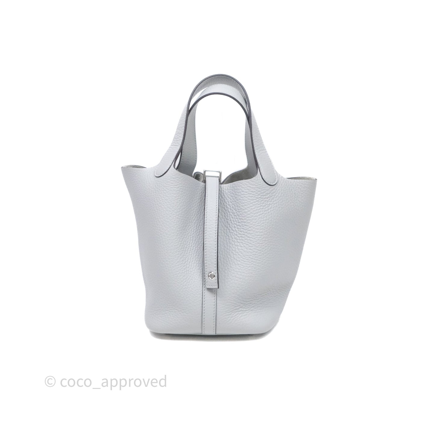 Hermès Picotin Lock 18 Bleu Glacier 8U Clemence Palladium Hardware