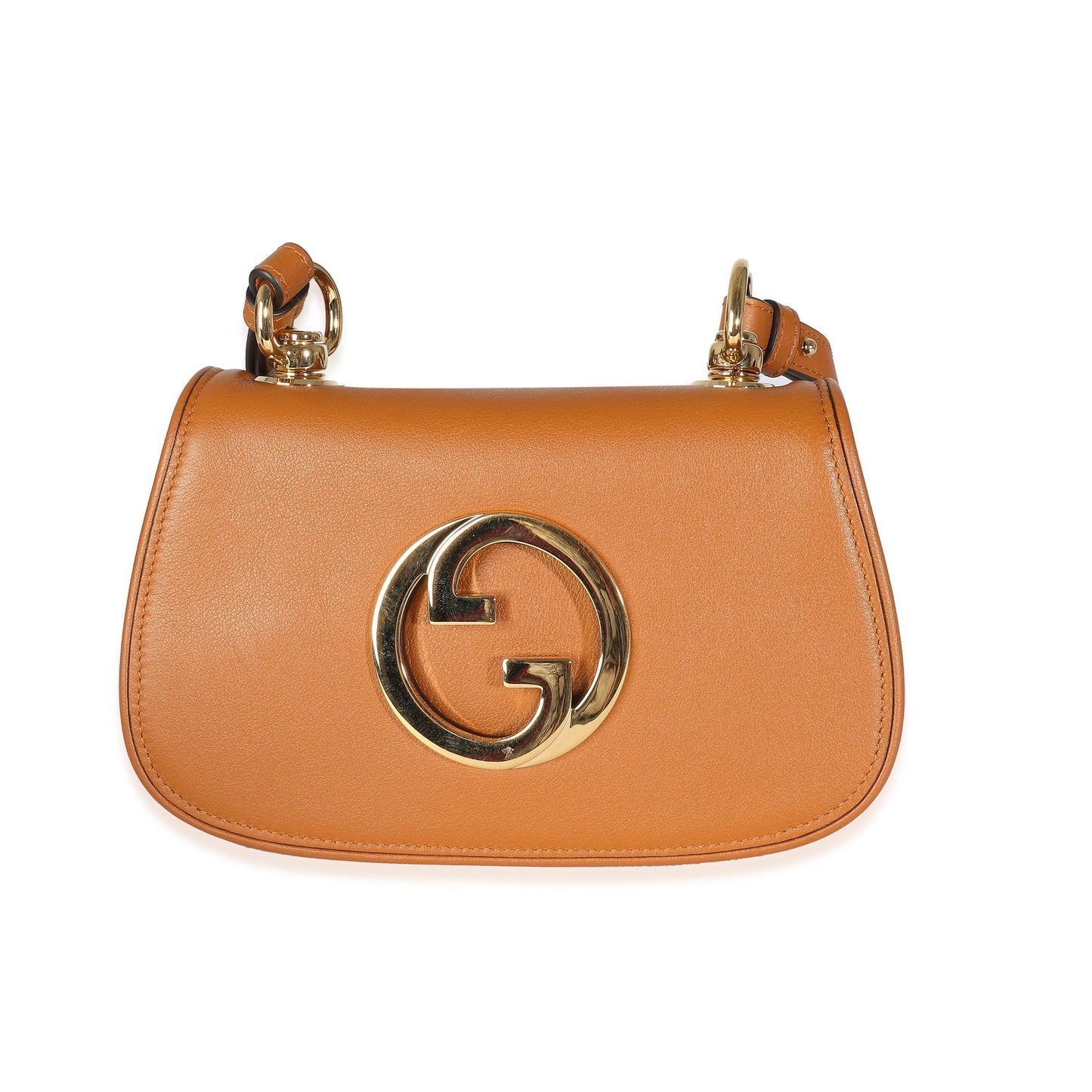 Luxury Gucci Trending 2025 Brown Calfskin Web Mini Blondie Bag