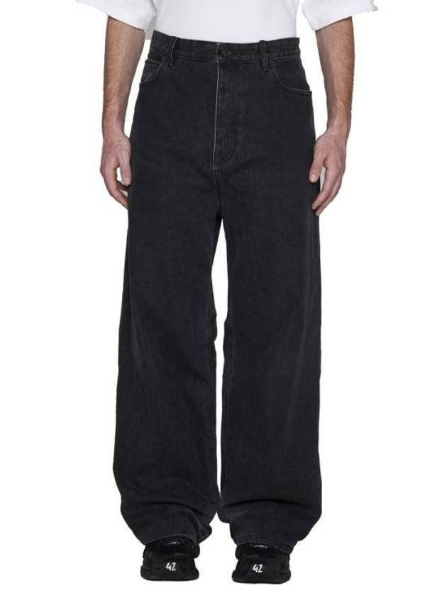 Luxury Balenciaga Washed Skiwear Jeans Grey