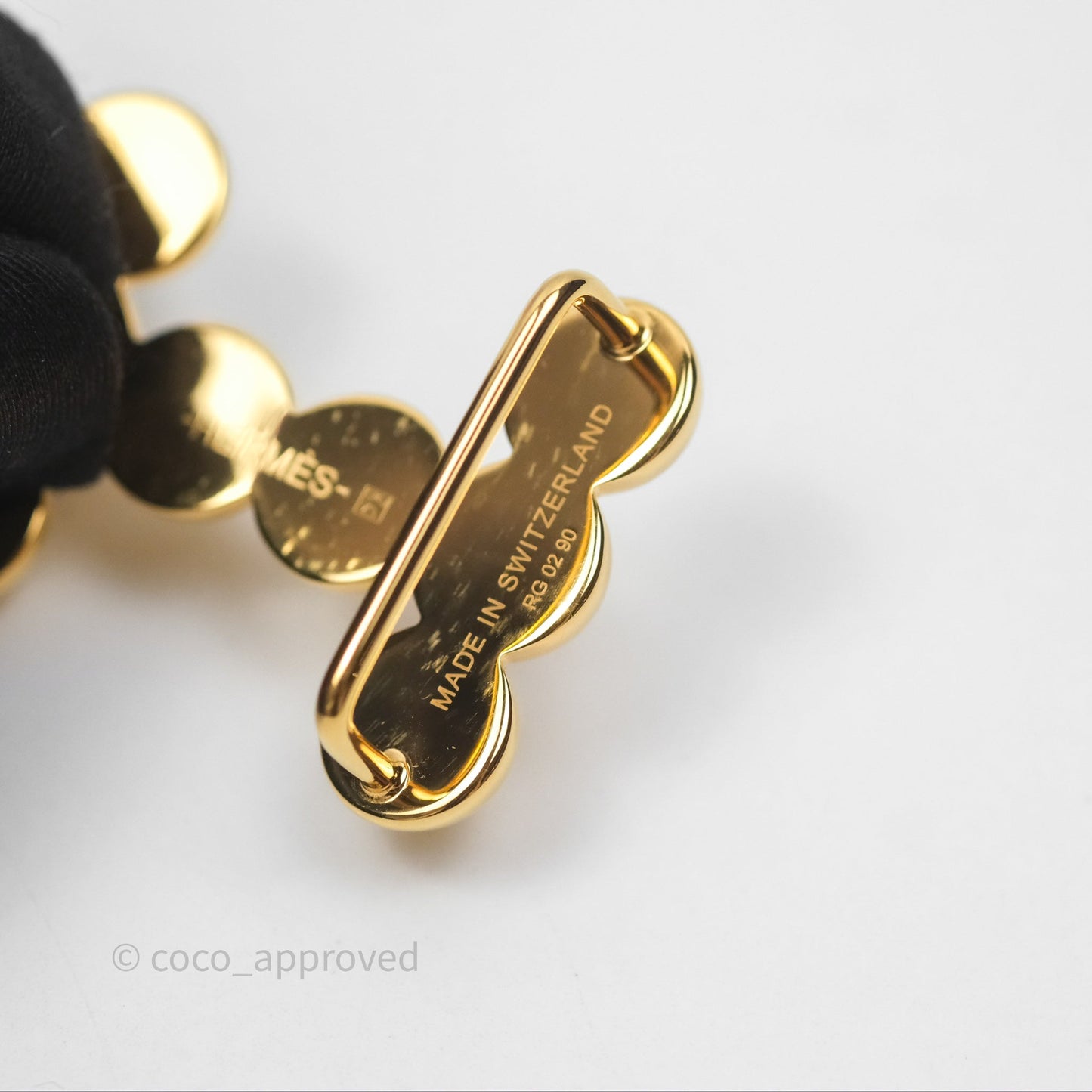 Hermès Bubble Belt Buckle & Reversible Leather Strap 24mm Gold/ Nior