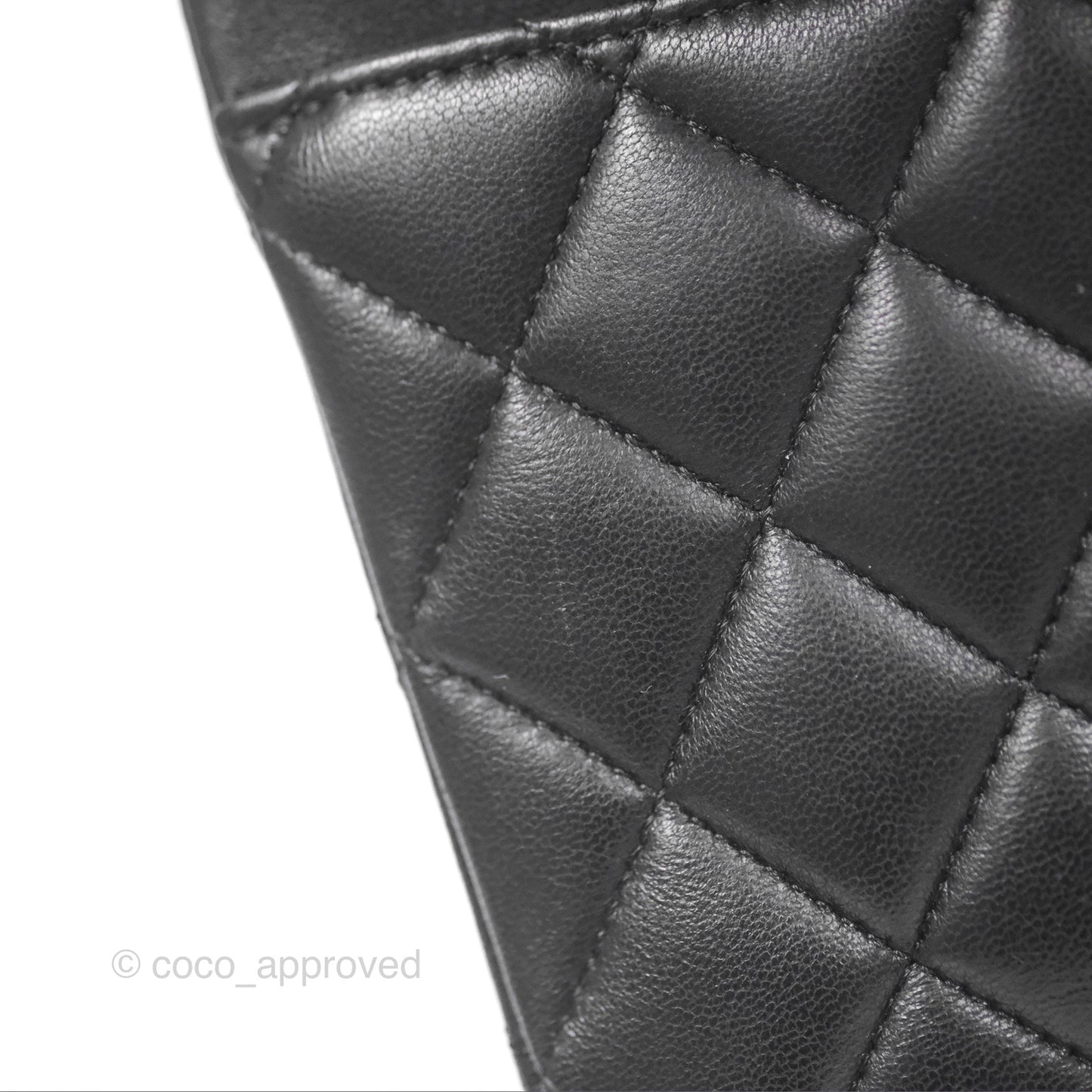Chanel Classic M/L Medium Flap Quilted Black Lambskin Gold Hardware