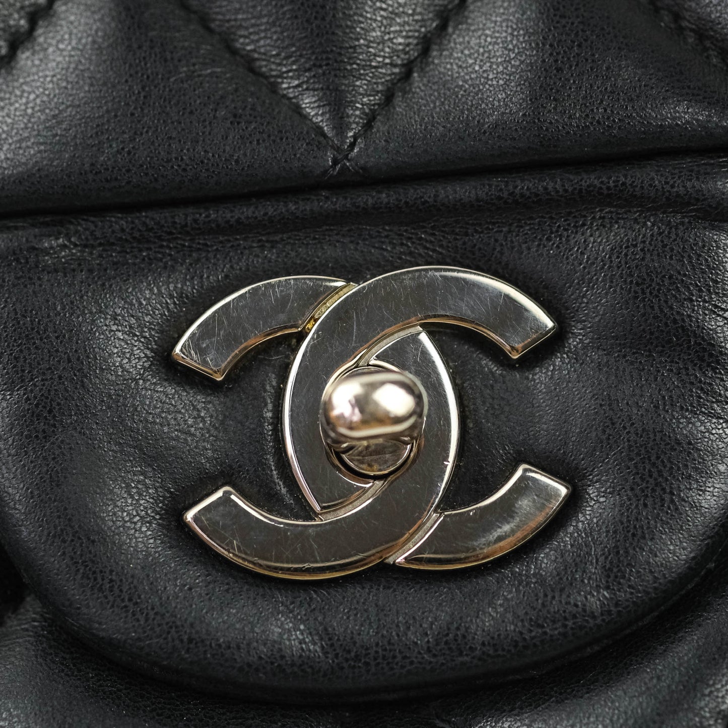 Chanel Jumbo Single Flap Black Lambskin Silver Hardware⁣⁣
