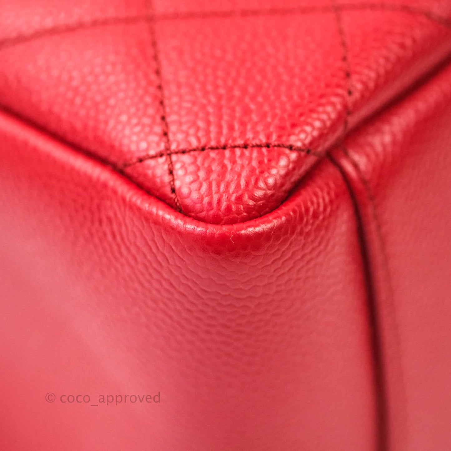 Chanel GST Red Caviar Silver Hardware
